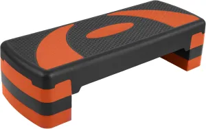 Step Aerobic Platform, 31" Exercise Step with 3 levels Adjustable Height, 4 Stackable Risers, Fitness Training Workout Stepper for Home Gym, Cardio Strength, Black & Orange