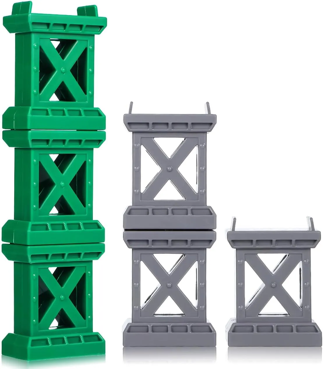 STOBAZA 24 Pcs Train Track Toys Bridge Support Train Track Bridge Supports Train Bridge Riser Train Track Support Risers Train Accessories Track Accessories for Wooden Train Plastic