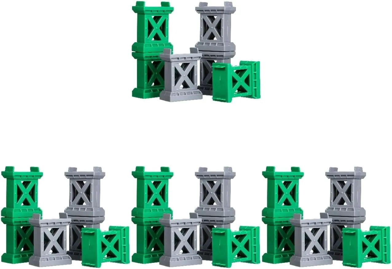 STOBAZA 24 Pcs Train Track Toys Bridge Support Train Track Bridge Supports Train Bridge Riser Train Track Support Risers Train Accessories Track Accessories for Wooden Train Plastic