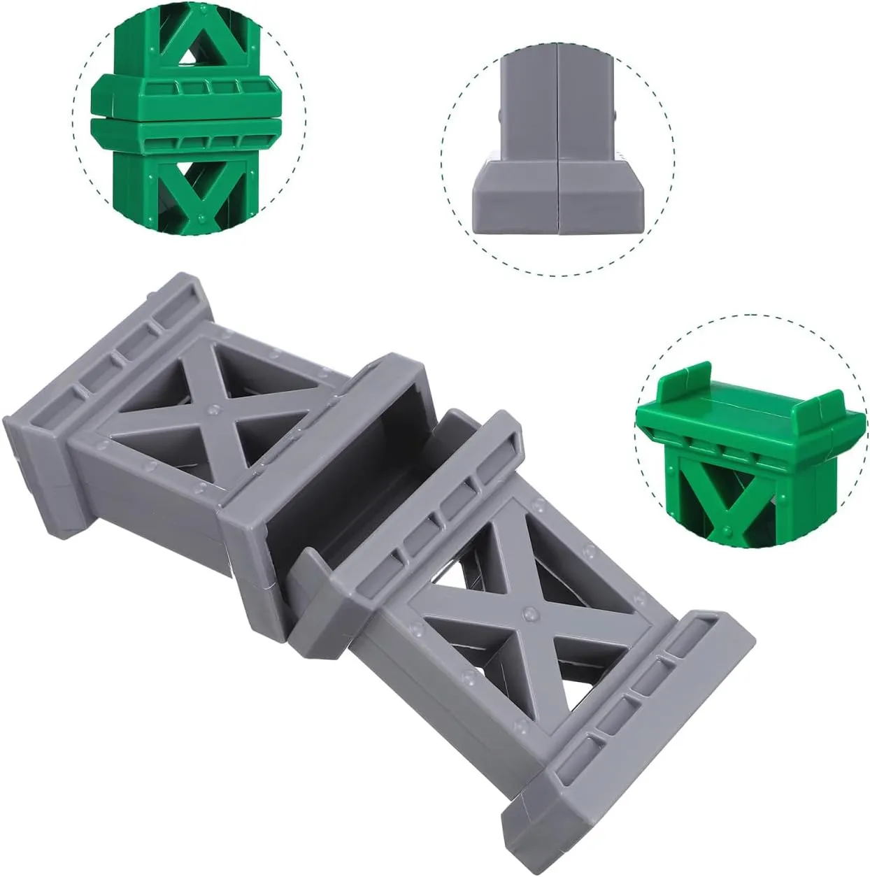 STOBAZA 24 Pcs Train Track Toys Bridge Support Train Track Bridge Supports Train Bridge Riser Train Track Support Risers Train Accessories Track Accessories for Wooden Train Plastic