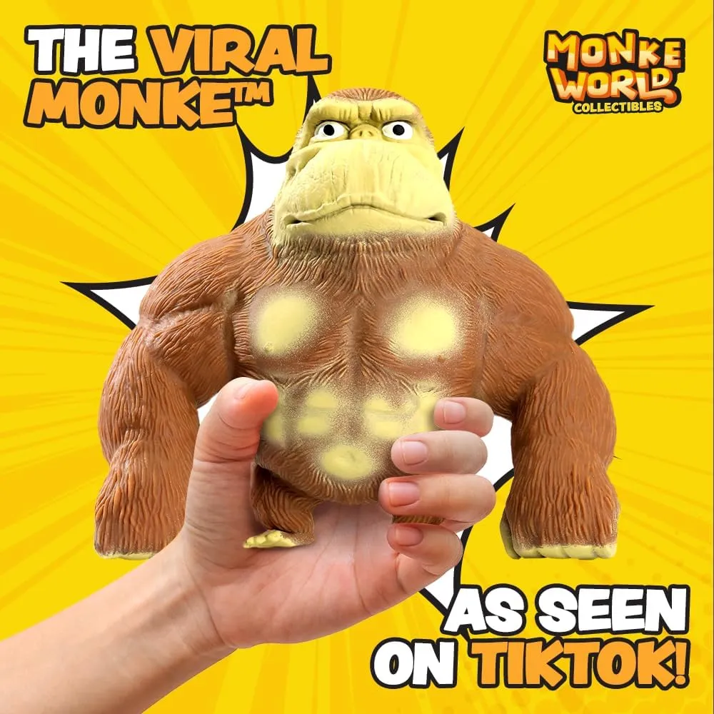 Stretchy Monkey Toy Original Trending Squishies Fidget Toy Stuffed Monkey, Squishy Toys for Kids and Adults Animal Plushies (Original Monke)