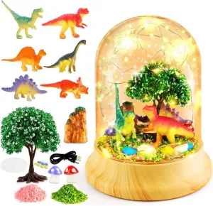 SunnyOcean DIY Dinosaur Night Light Craft Kit, Creative Gifts for Boys and Girls Ages 3-12, Kids Birthday Christmas