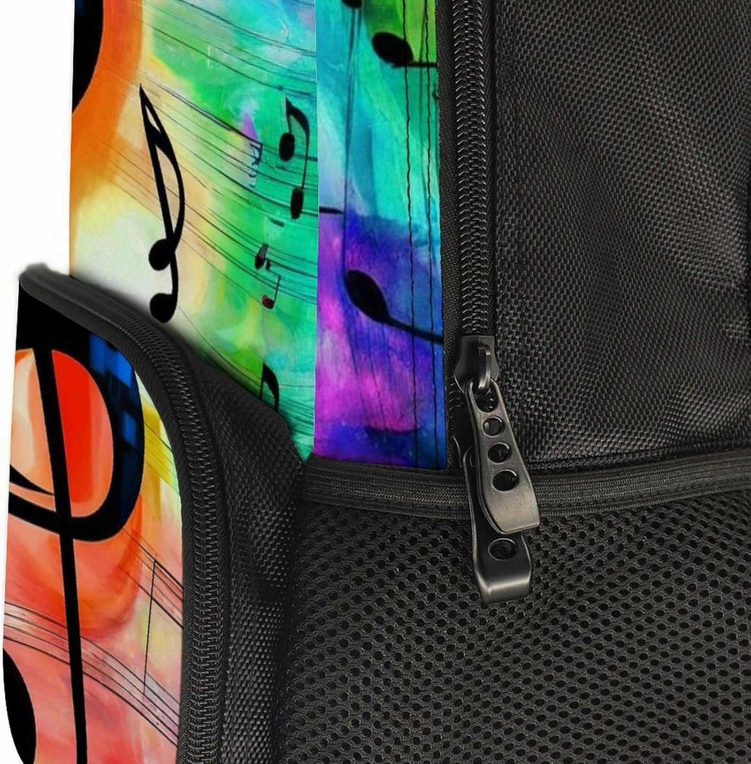 Supdreamc Men Women Lightweight Abstract Music Notes Backpack Large Capacity Bookbag With Smooth Zippers for Gym Business Running