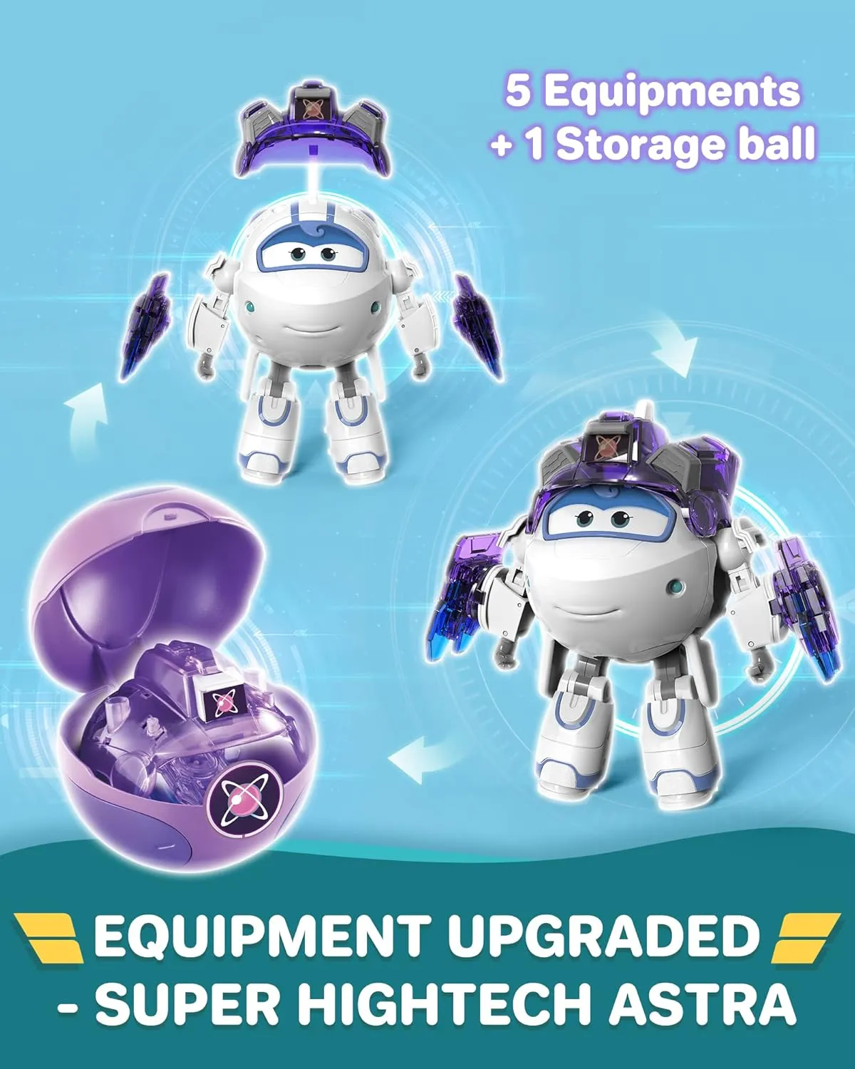 Super Wings Toys Action Figure 5" Transformer Astra Robot Airplane Toy Equipment Upgraded for Kids 3  Birthday Gifts for Kids