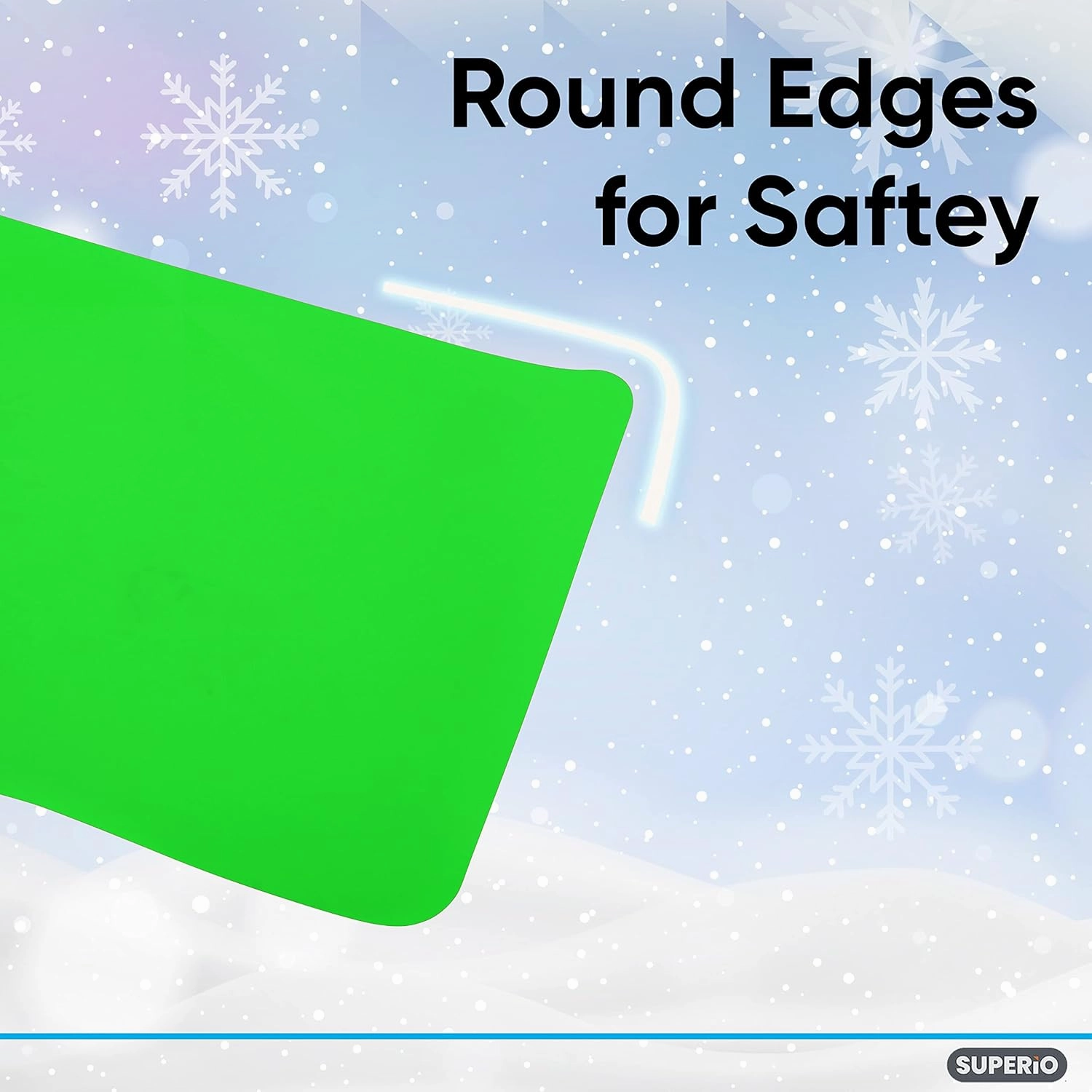 Superio Snow Slider Mat, Flexible Snow Sled Flying Carpet, Roll up Sleds for Kids 36" Lightweight Plastic Snowboard Sled-2 Pack