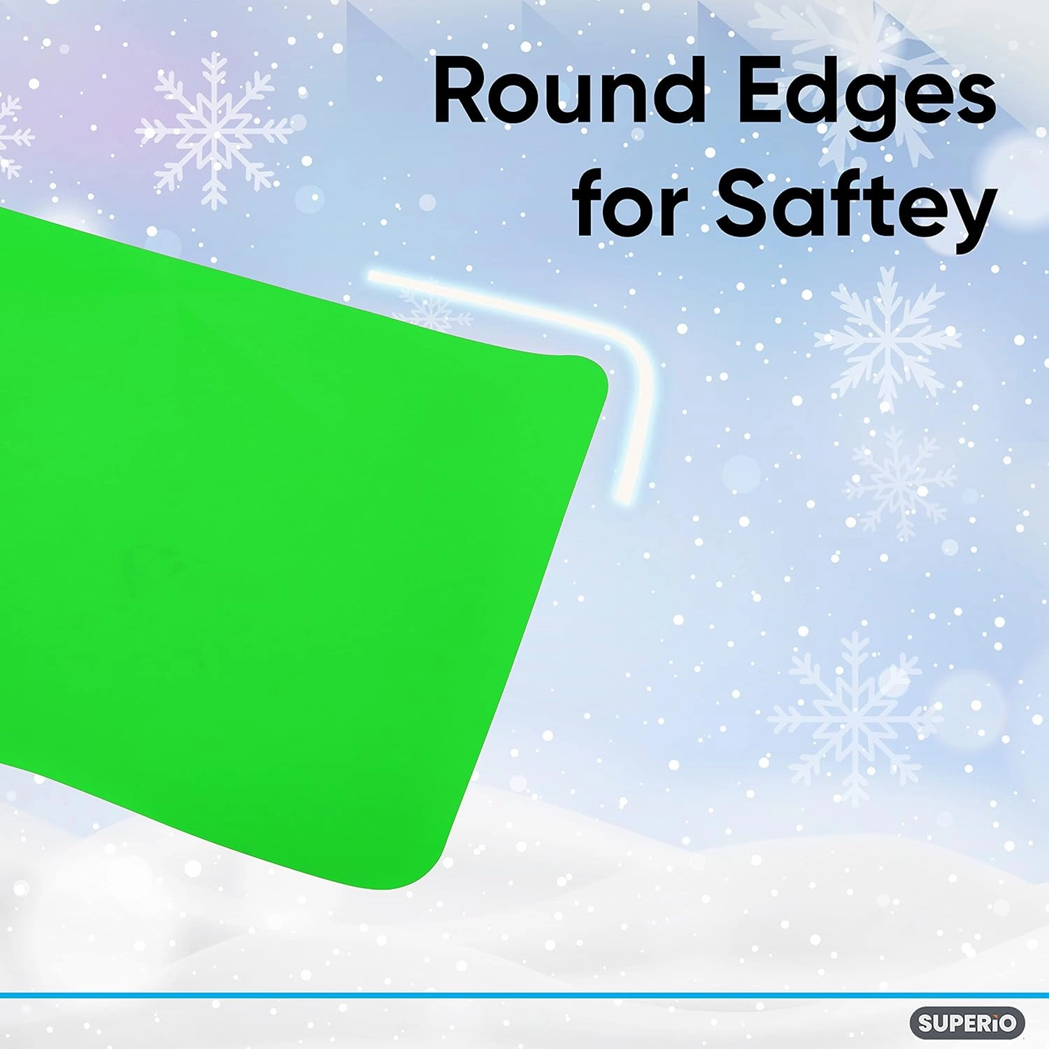 Superio Snow Slider Mat, Flexible Snow Sled Flying Carpet, Roll up Sleds for Kids and Adults 54" Lightweight Plastic Snowboard Sled-2 Pack