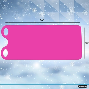 Superio Snow Slider Mat, Flexible Snow Sled Flying Carpet, Roll up Sleds for Kids and Adults 54" Lightweight Plastic Snowboard Sled(Fuchsia-Pink 3 Pack)…