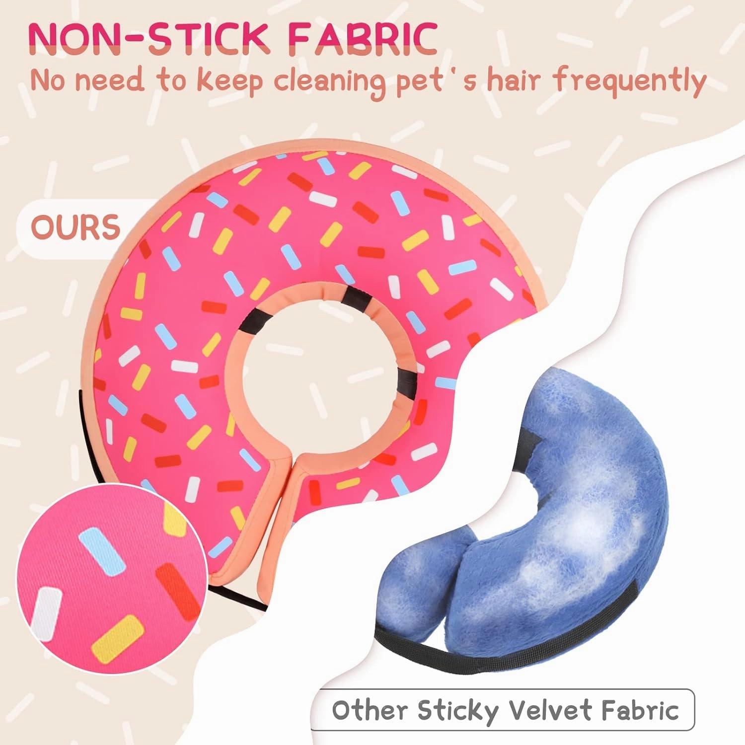 Supet Inflatable Dog Cone Collar Alternative After Surgery, Dog Neck Donut Collar Recovery E Collar for Neuter, Soft Pet Cone for Small Medium Large Dogs