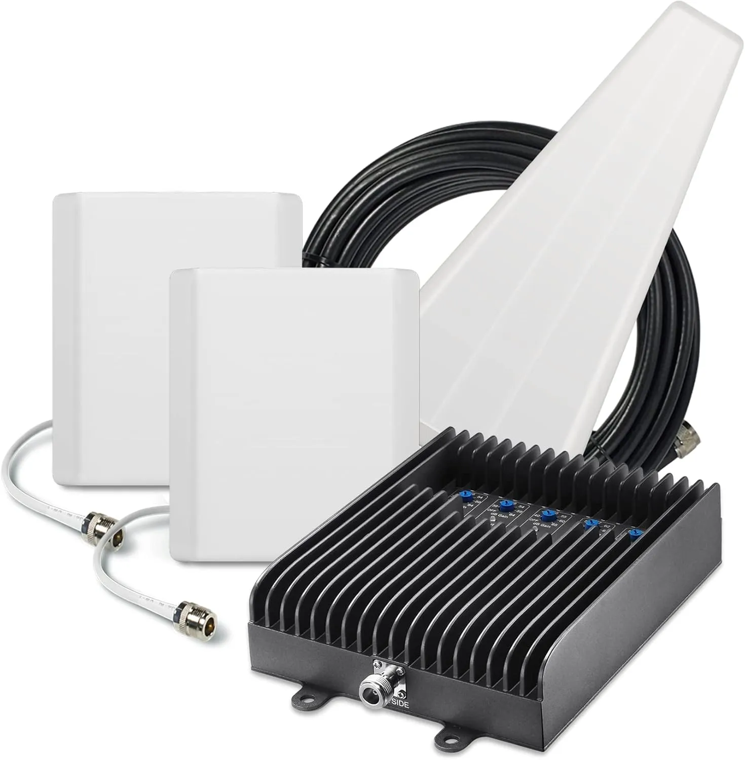 SureCall Fusion5s All-Carrier Voice and Data Cellular Signal Booster - 2 Panel Antennas