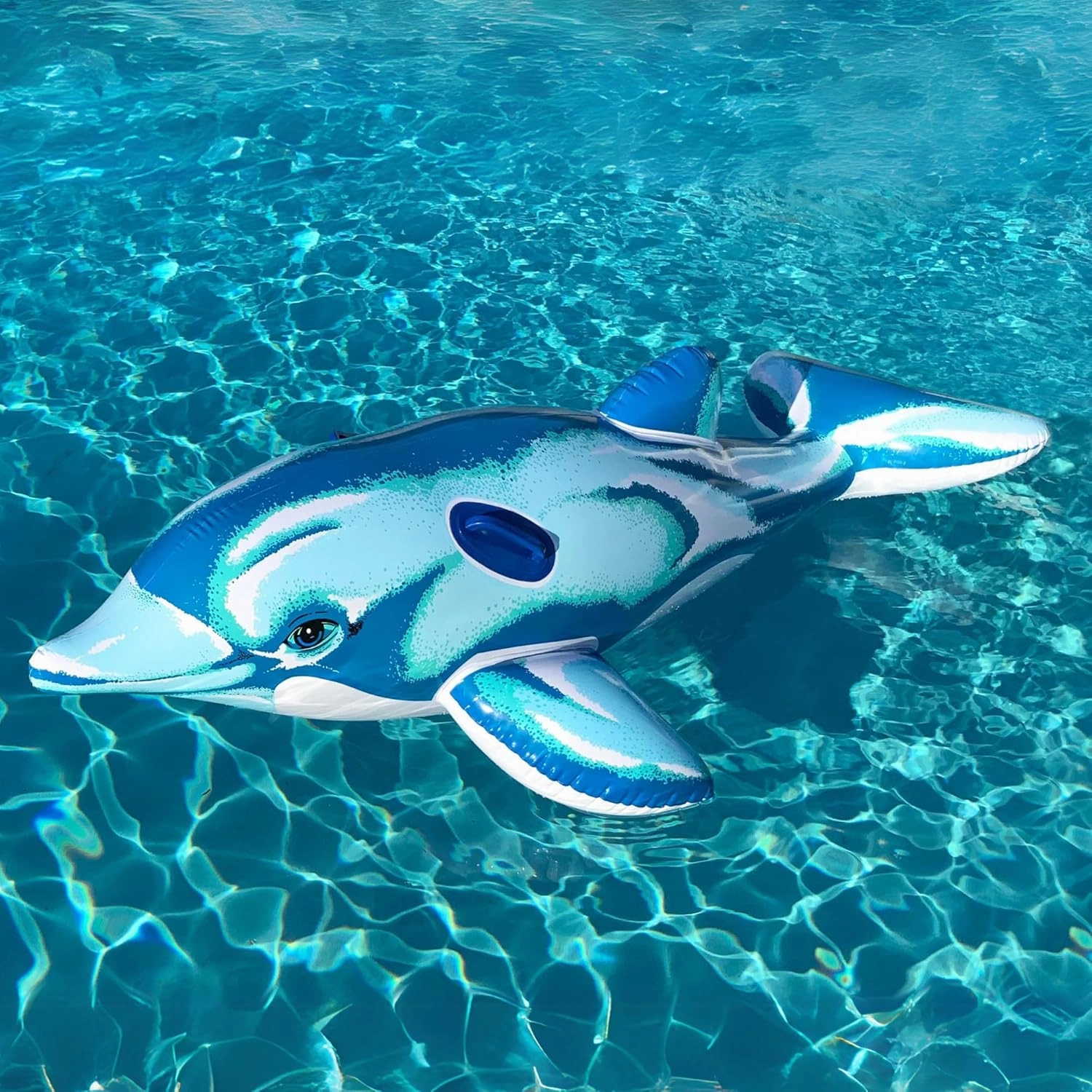 SWIMLINE Original Inflatable Dolphin Pool Float Floatie Ride-On for Swimming Pools | Large Rideable Blow Up Summer Beach Swimming Party Lounge Big Raft Tube Decoration Toys for Kids Adults