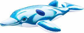 SWIMLINE Original Inflatable Dolphin Pool Float Floatie Ride-On for Swimming Pools | Large Rideable Blow Up Summer Beach Swimming Party Lounge Big Raft Tube Decoration Toys for Kids Adults