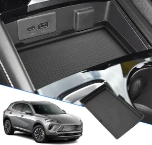 SXCY for 2024 2025 Buick Envision Center Console Inserts Liner 2024 2025 Envision Anti-dust Mats for 2024 Buick Envision Wireless Charging Mats Inserts Liner Waterproof Mats 2025 Envision Accessories