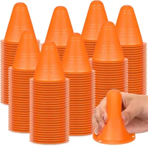Syhood 240 Pcs 3'' Mini Agility Cones for Kids Soccer Cones for Training Construction Basketball Practice Equipment Plastic Field Marker Cone for Roller Skating Outdoor Indoor Sports Activity