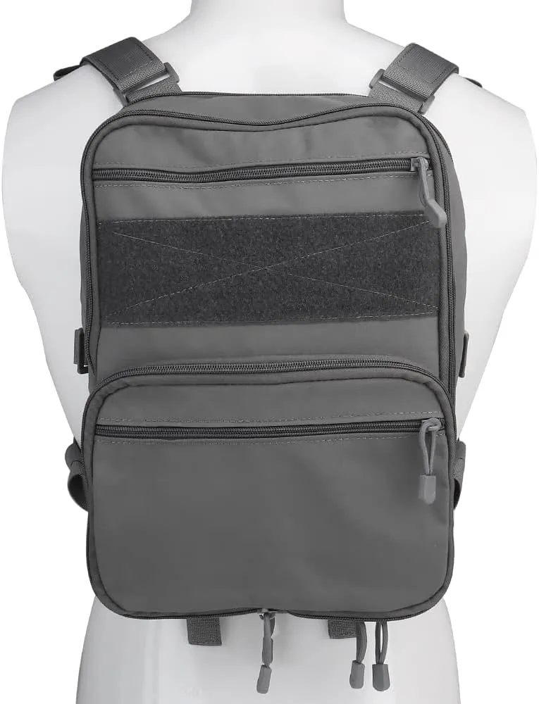 Tactical MOLLE Flatpack D3 Backpack Expansible Hydration Carrier Softback for Chest Rig Airsoft Vest