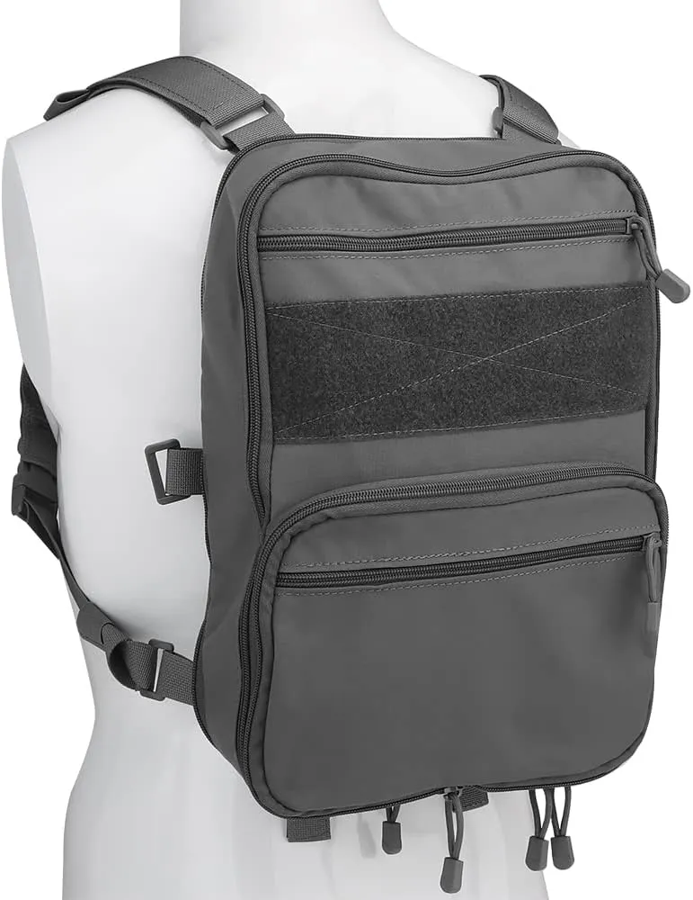 Tactical MOLLE Flatpack D3 Backpack Expansible Hydration Carrier Softback for Chest Rig Airsoft Vest