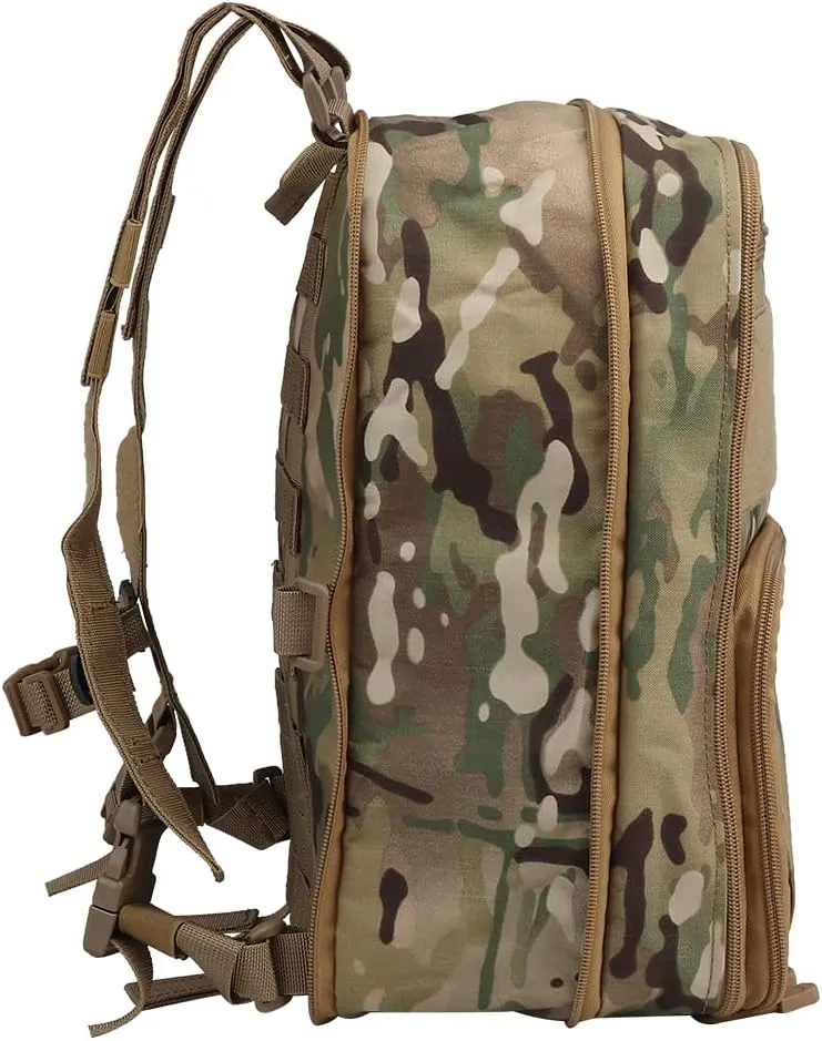 Tactical MOLLE Flatpack D3 Backpack Expansible Hydration Carrier Softback for Chest Rig Airsoft Vest