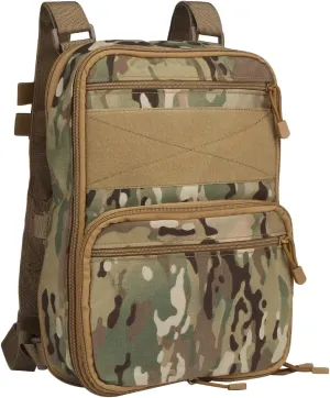 Tactical MOLLE Flatpack D3 Backpack Expansible Hydration Carrier Softback for Chest Rig Airsoft Vest