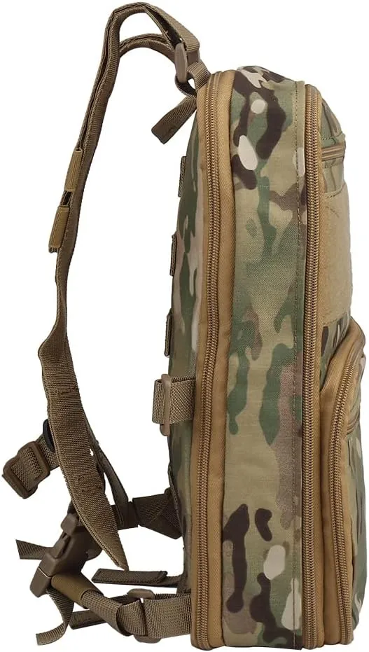 Tactical MOLLE Flatpack D3 Backpack Expansible Hydration Carrier Softback for Chest Rig Airsoft Vest