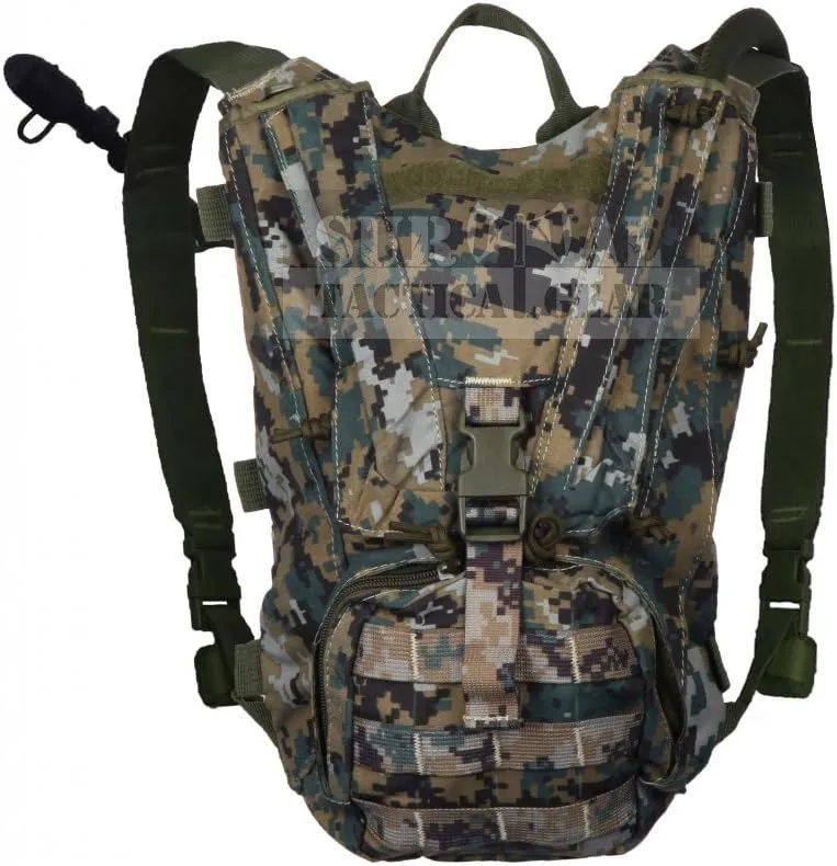 Tactical Molle Hydration Pack Military Hydration Backpack Hiking Hunting Airsoft Hydration Carrier with 3l Water Storage Bladder Bag