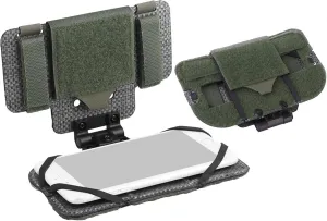 Tactical Plate Carrier MOLLE Vest Phone Holder Outdoor Lightweight Navigation Board，Wide Angle Foldable Phone Holder Chest Rig Hovering Mount for 15 Pro