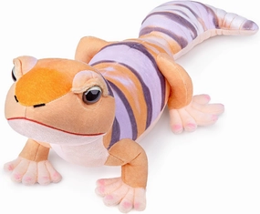 Tangerine Tremper Albino Leopard Gecko Plush, Lifelike 17inch Geckos Lizard Stuffed Animal, Simulation Leopard Plushie Animals Toys Model Dolls Gifts for Kids