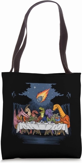 The Last Dinner Prehistoric Funny Dinosaur Extinction Tote Bag