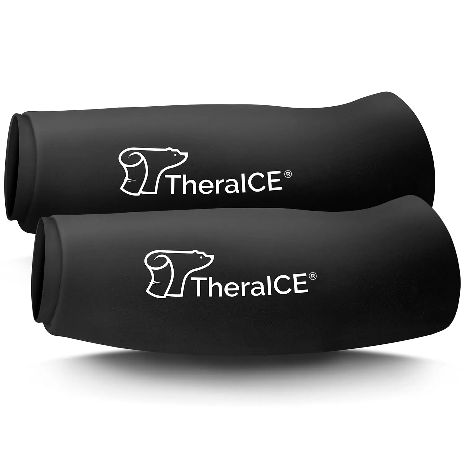 TheraICE Elbow & Knee Ice Pack for Injuries Compression Sleeve, Reusable Gel Cold Pack for Knee, Elbow, Ankle, Calf - Flexible Cold Wrap Recovery for Meniscus, ACL, MCL, Pain Relief (S)