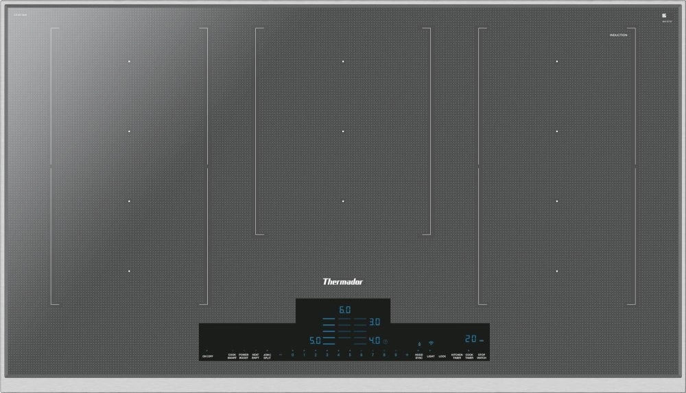 Thermador CIT367XMS 36-Inch Masterpiece® Liberty® Induction Cooktop, Silver Mirrored, Framed