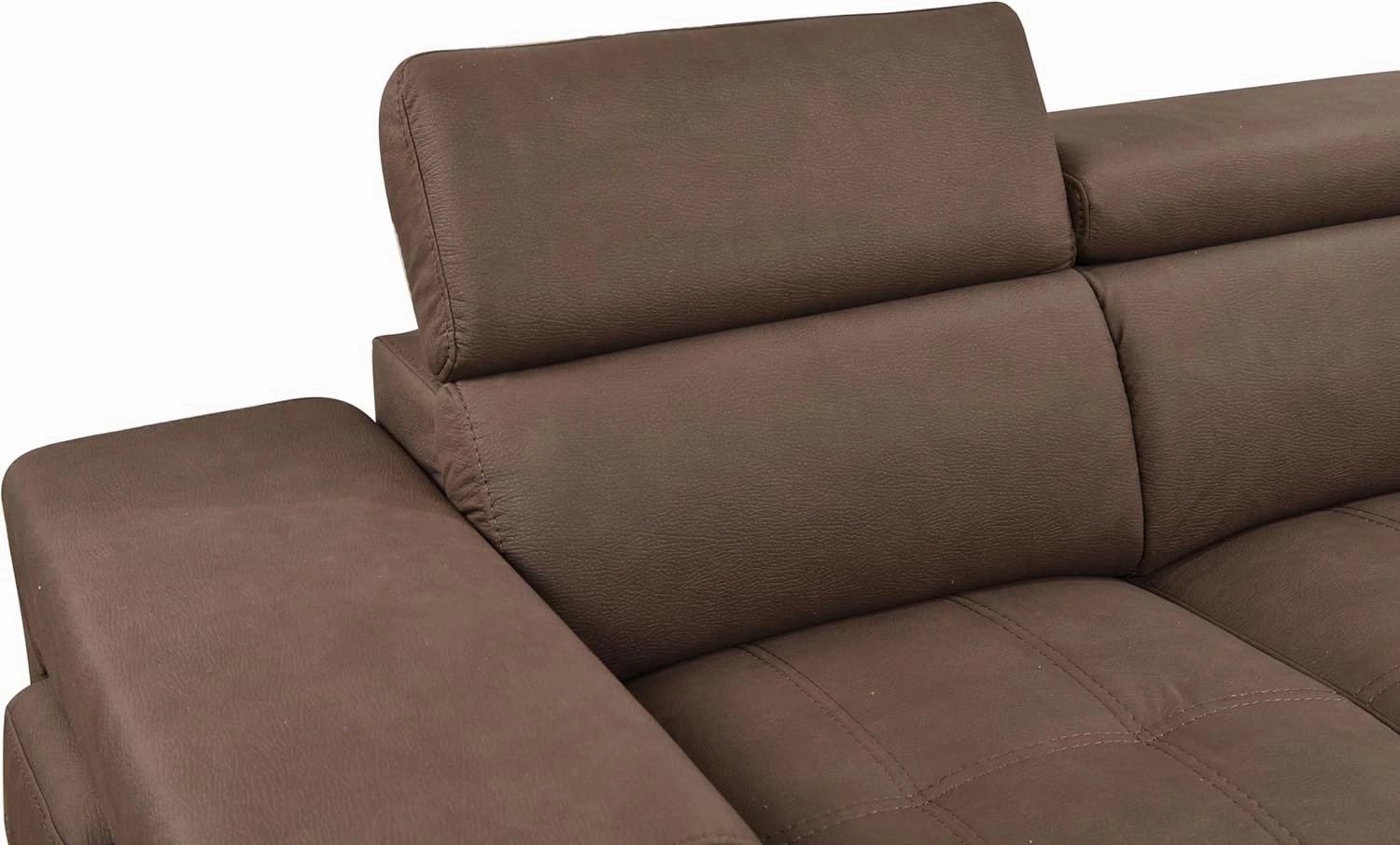 THSUPER 102'' Microfiber L Shaped Sectional Sleeper Sofa Couch with Pullout Bed and Storage Chaise, Convertible Couches with Adjustable Headrest for Living Room, Reversible Chaise. Dark Brown