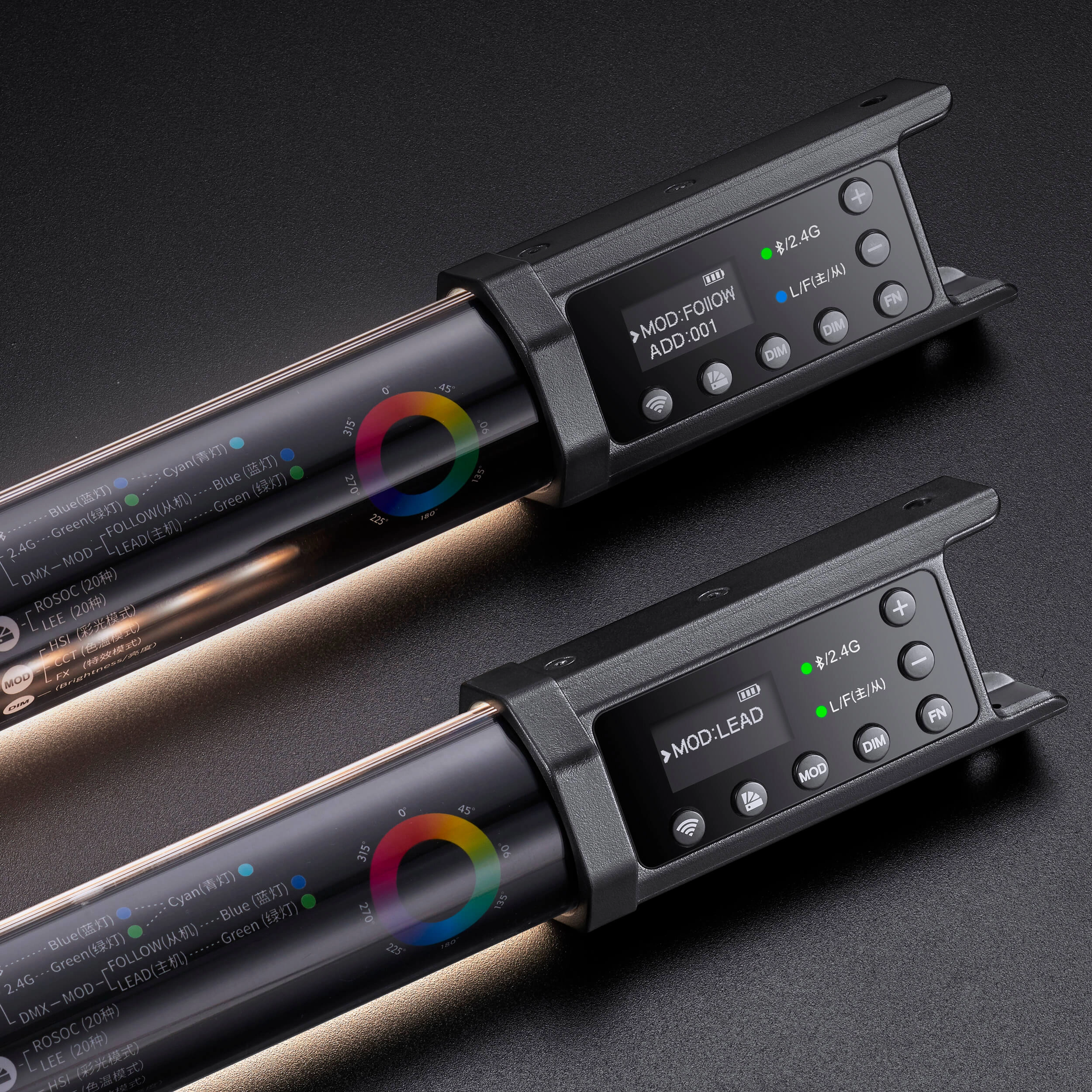 TL60 Bi-Colour Battery-Powered RGB LED Tube Light