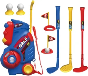 Toddler Golf Set - Kids Toy Golf Set | Portable Golf Club Set, Children's Trolley Box, Sports Toy for Children Backyard Garden Lawn Home Indoor Birthday Party Christmas Girl Training Play