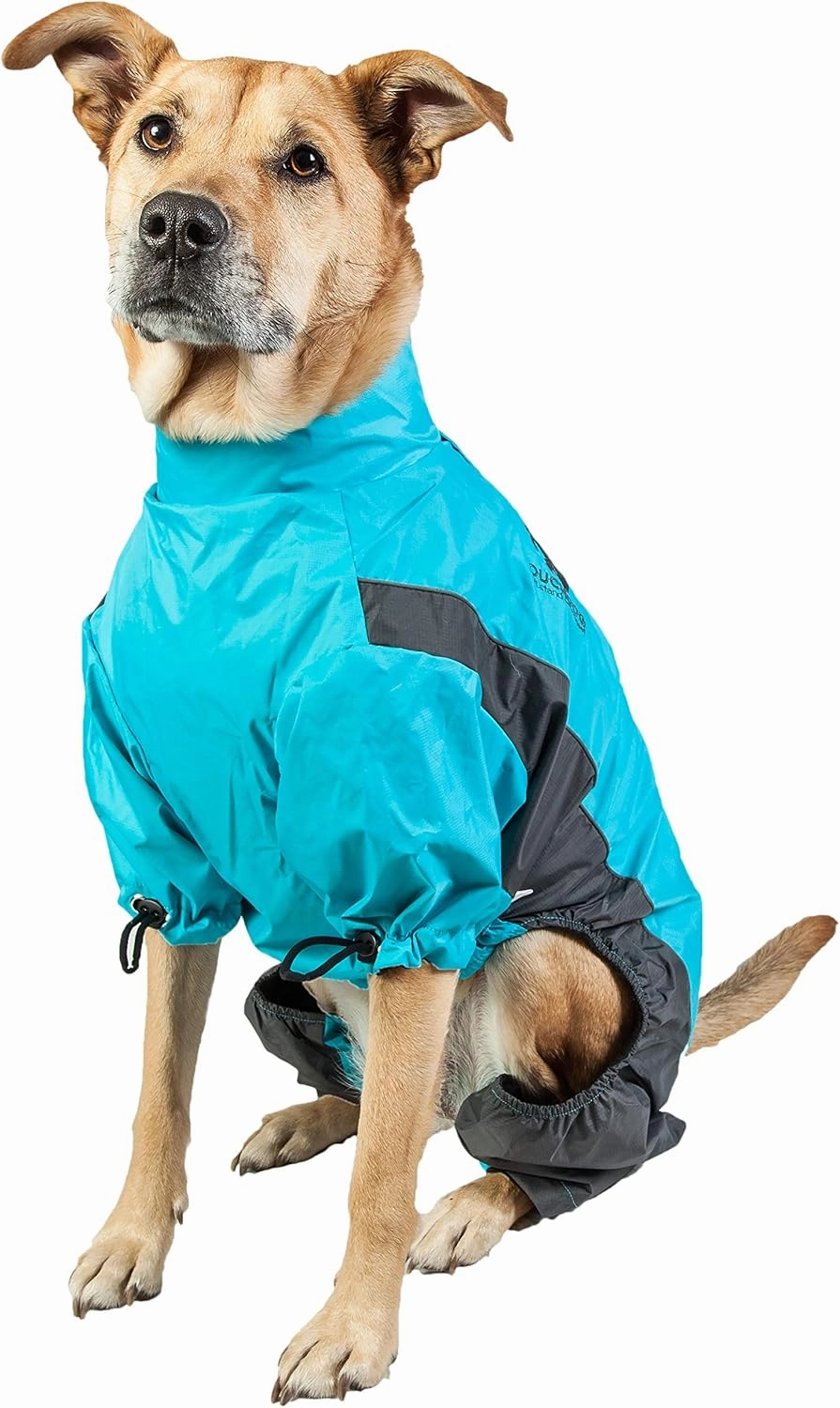 TOUCHDOG 'Quantum-Ice' Full Body Bodied Adjustable and 3M Reflective Pet Dog Coat Jacket w/ Blackshark Technology, X-Large, Ocean Blue, Grey