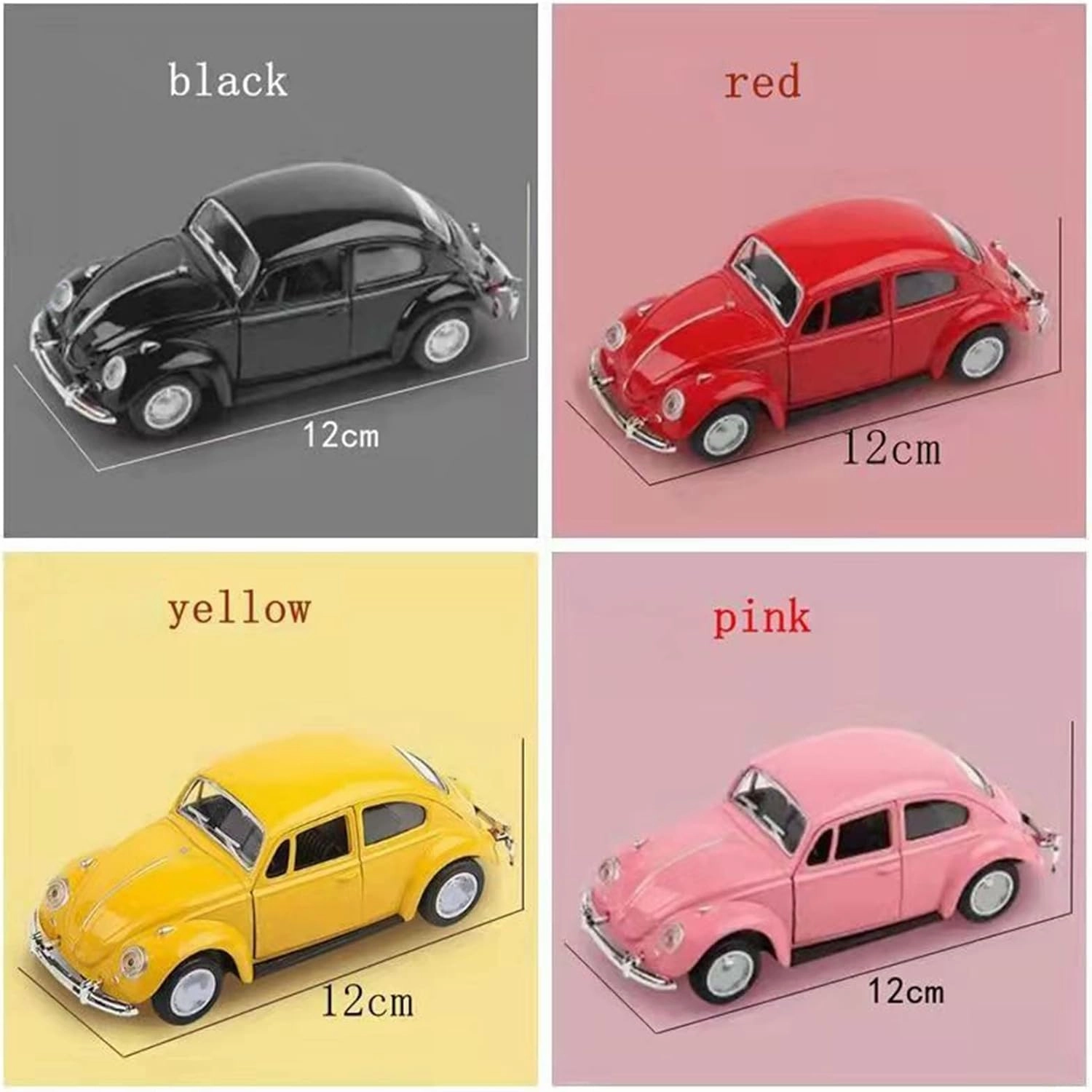 Toy car Model 1:36 for Beatle Alloy Diecasts Model Cars Collection Pull Back Toy Kids Christmas Birthday Gifts (Color : J10)