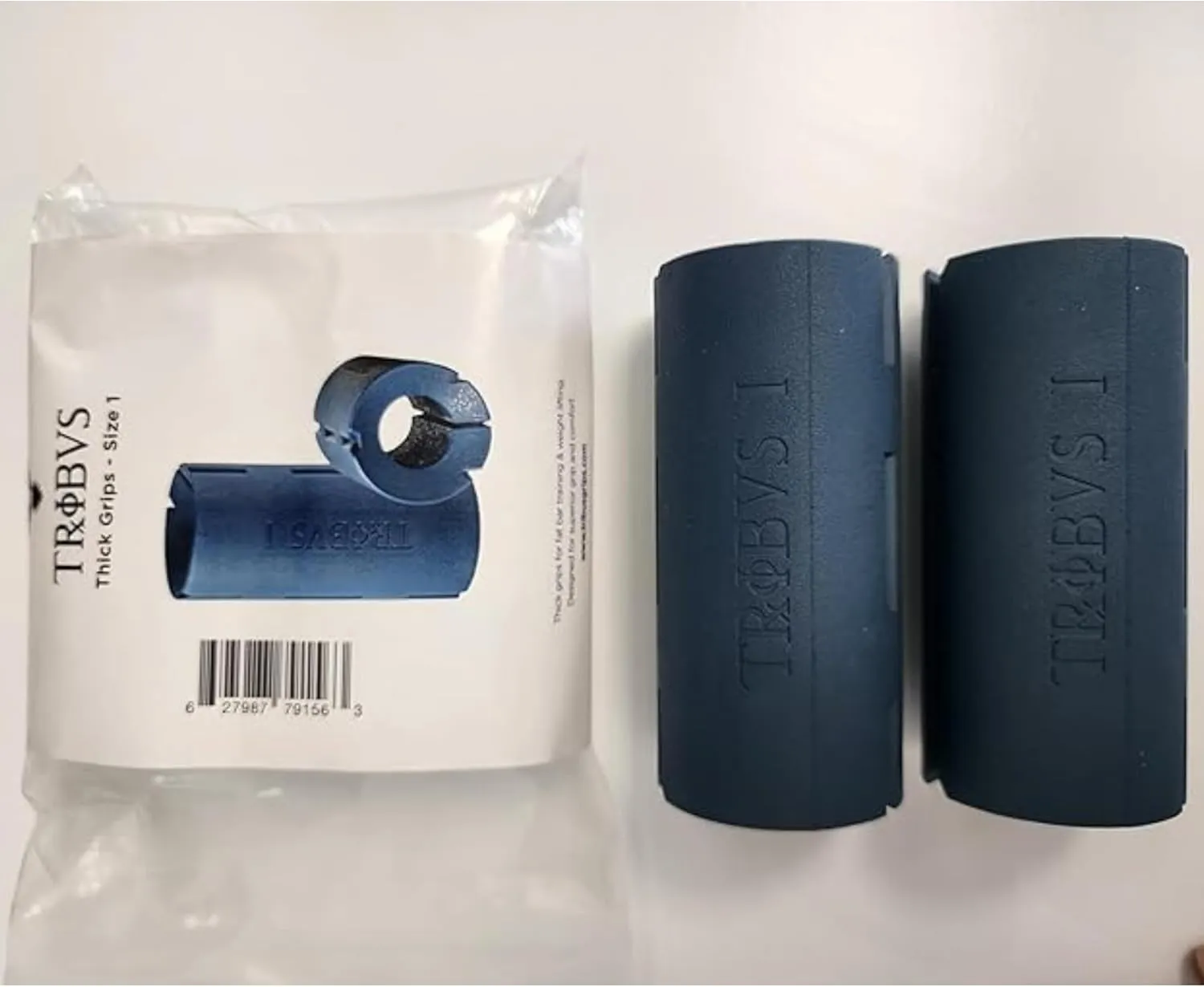 Tribus Thick Grips for Barbells Dumbbells | Thick Dumbbell Grips | Extreme Arms & Forearms Builder - Grip Strength