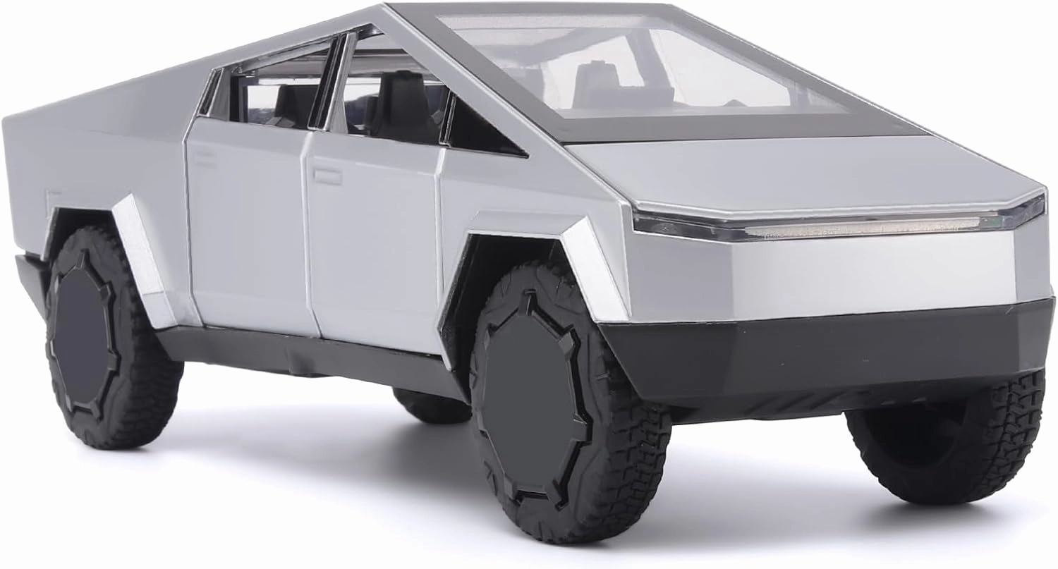 Trucks for Kids Toy Pickup Truck 1/32 Metal Toy Truck,Big Trucks for Toddlers 3-5,Die Cast Metal Model Truck,Pull Back Cars Toys with Light and Sound,Toy Trucks for Boys Age 4-7（Silver）