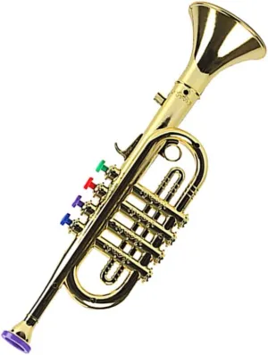 Trumpet Toy Musical Instrument Interesting Funny Party Supplies Birthday Gift Musical Instrument Toy for Children Kids Toddlers, Golden