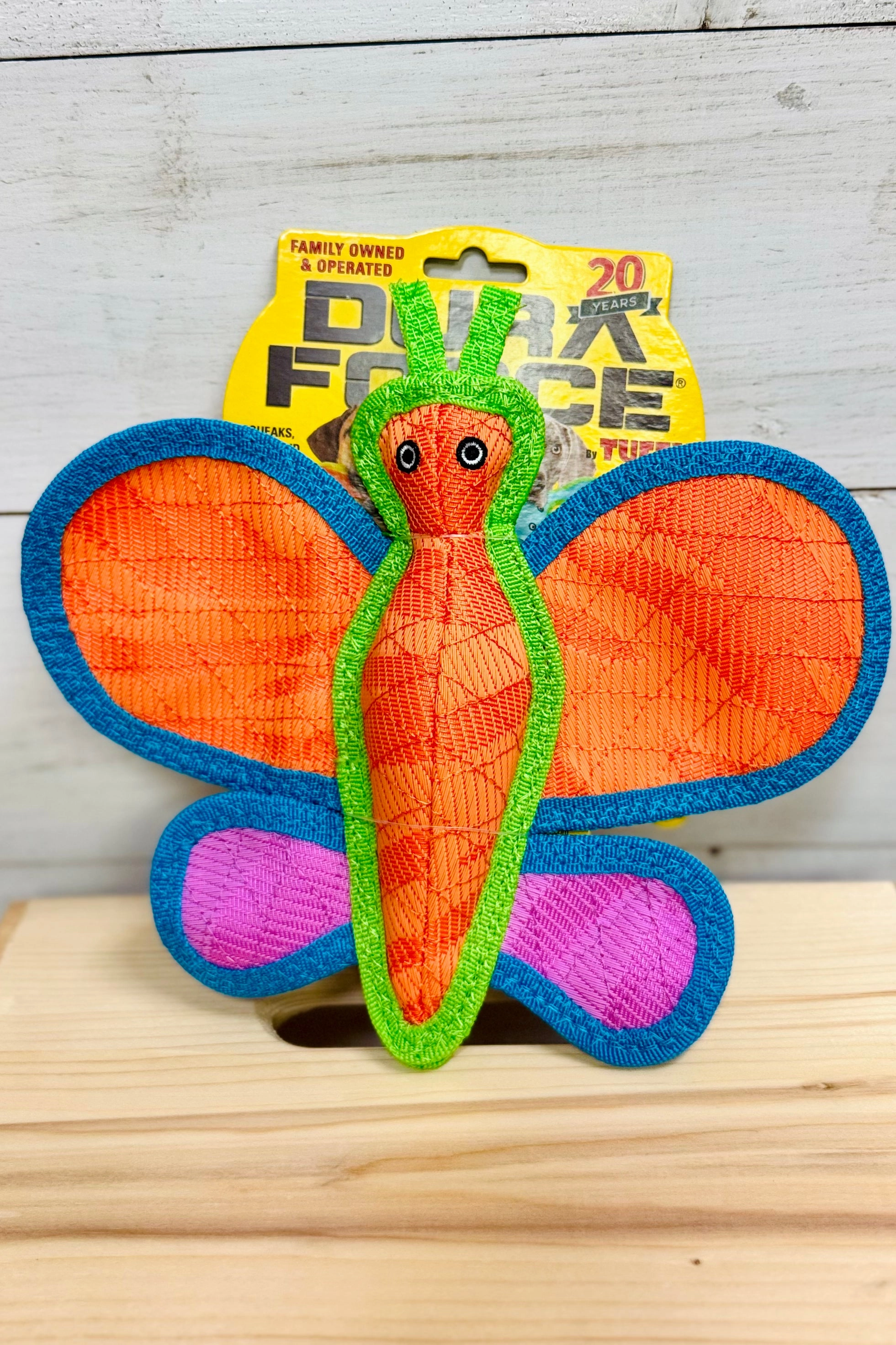 Tuffy DuraForce Butterfly - Durable, Squeaky Dog Toy