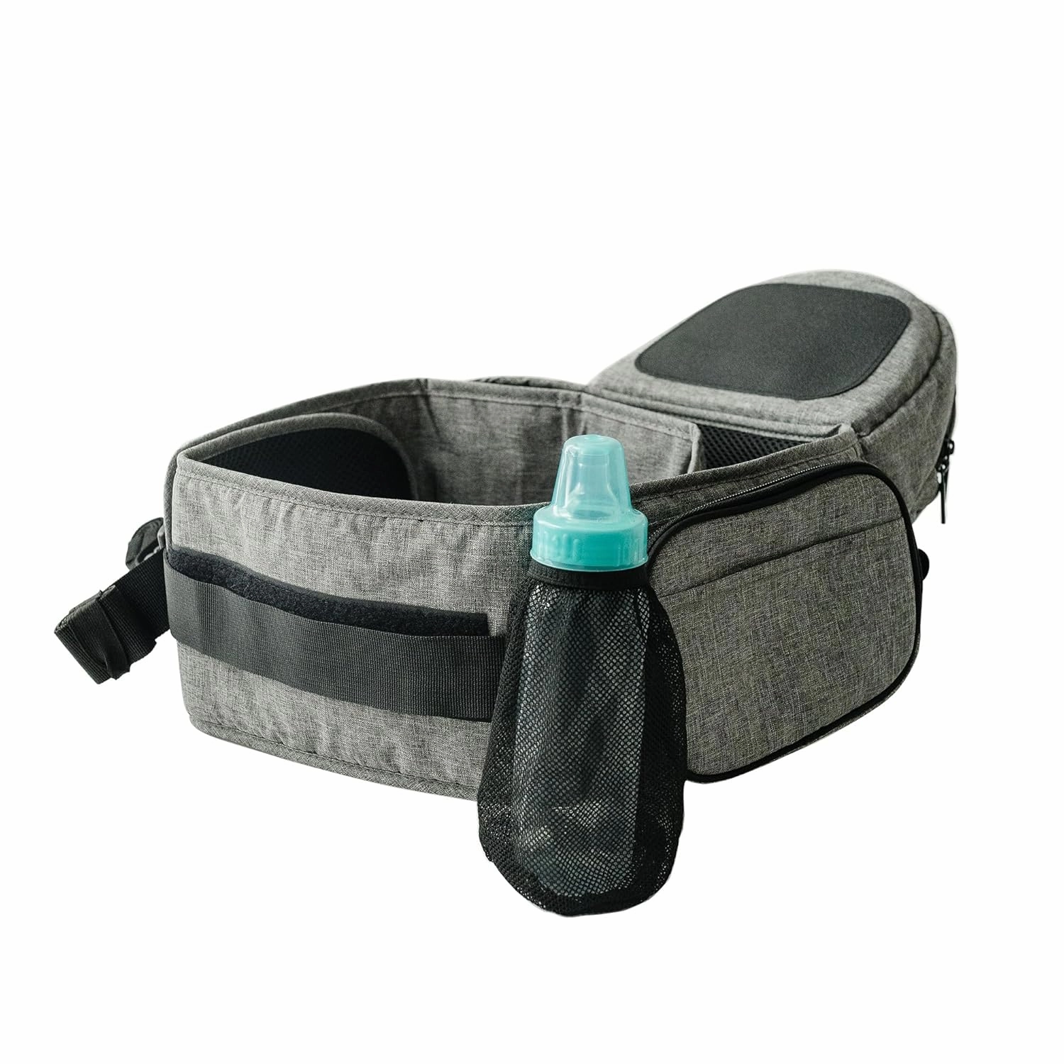 Tushbaby Hip Carrier Belt Extender - Compatible with The TushBaby Safety-Certified Hip Seat for Babies and Toddlers - Extends Waist Band up to 70” for a Custom fit (Extender, Grey)