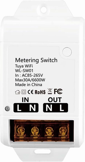 Tuya Smart life app 30A High Power WiFi Smart Switch with Energy Monitor,Compatible with Alexa/Google Home