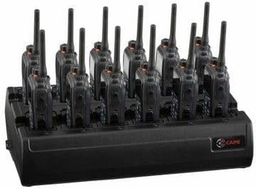 Twelve Bay Rapid Desk Charger for Kenwood KNB-17H Rechargeable Two Way Radio (Built-in Power Supply)