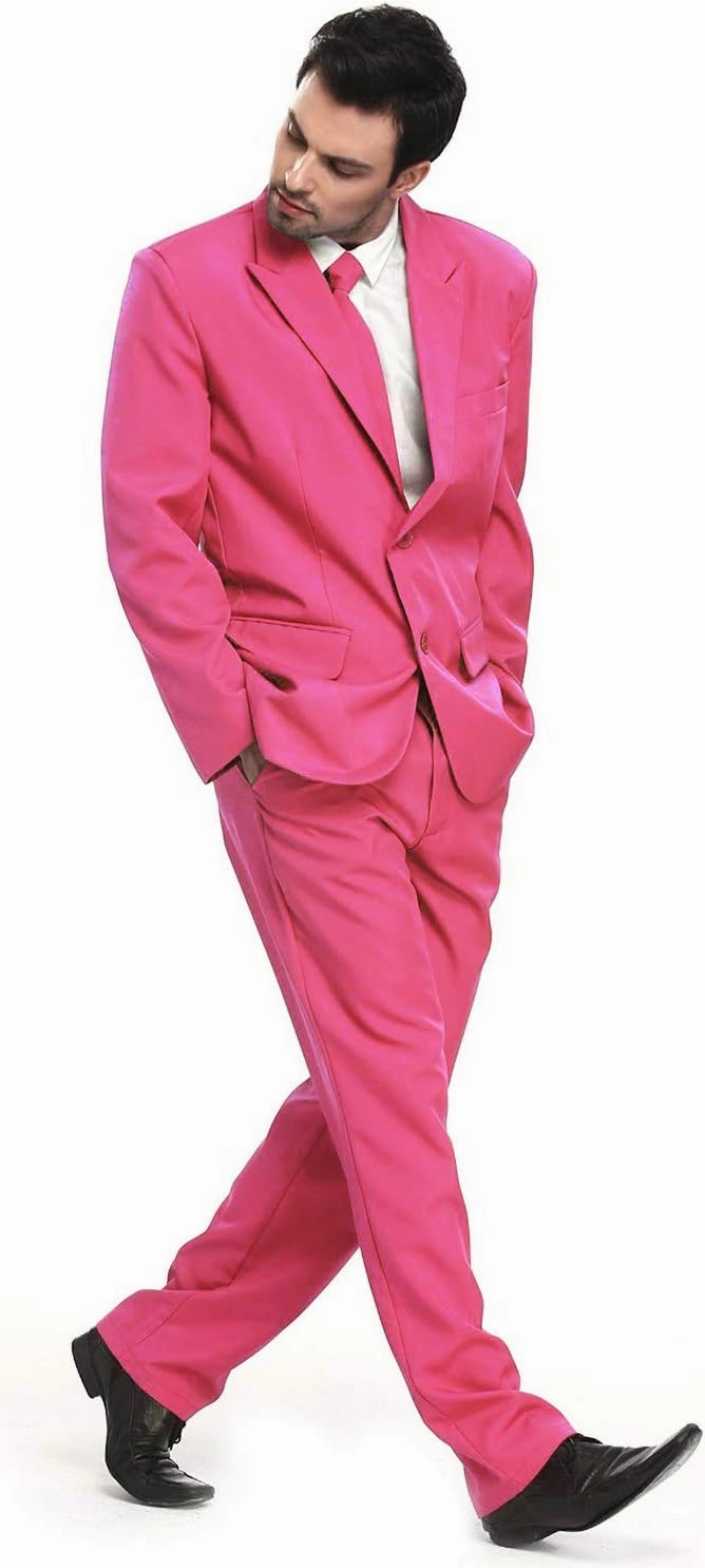 U LOOK UGLY TODAY Men's Party Suit Solid Color Prom Suit for Themed Party Events Clubbing Jacket with Tie Pants