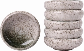 Uaral Soy Sauce Bowls Dipping Sauce Dish Ceramic Pinch bowl Japanese Dishes 3.35 Inch Set of 6 (Emerald Green)
