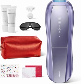 Ulike Laser Hair Removal, Air 10 IPL Hair Removal Device with Ice Cooling, Dual Lights, SHR Mode for Women & Men, Limited Holiday Set with Aloe Vera Gels, Gem Stickers, Christmas Cards & Storage Bag