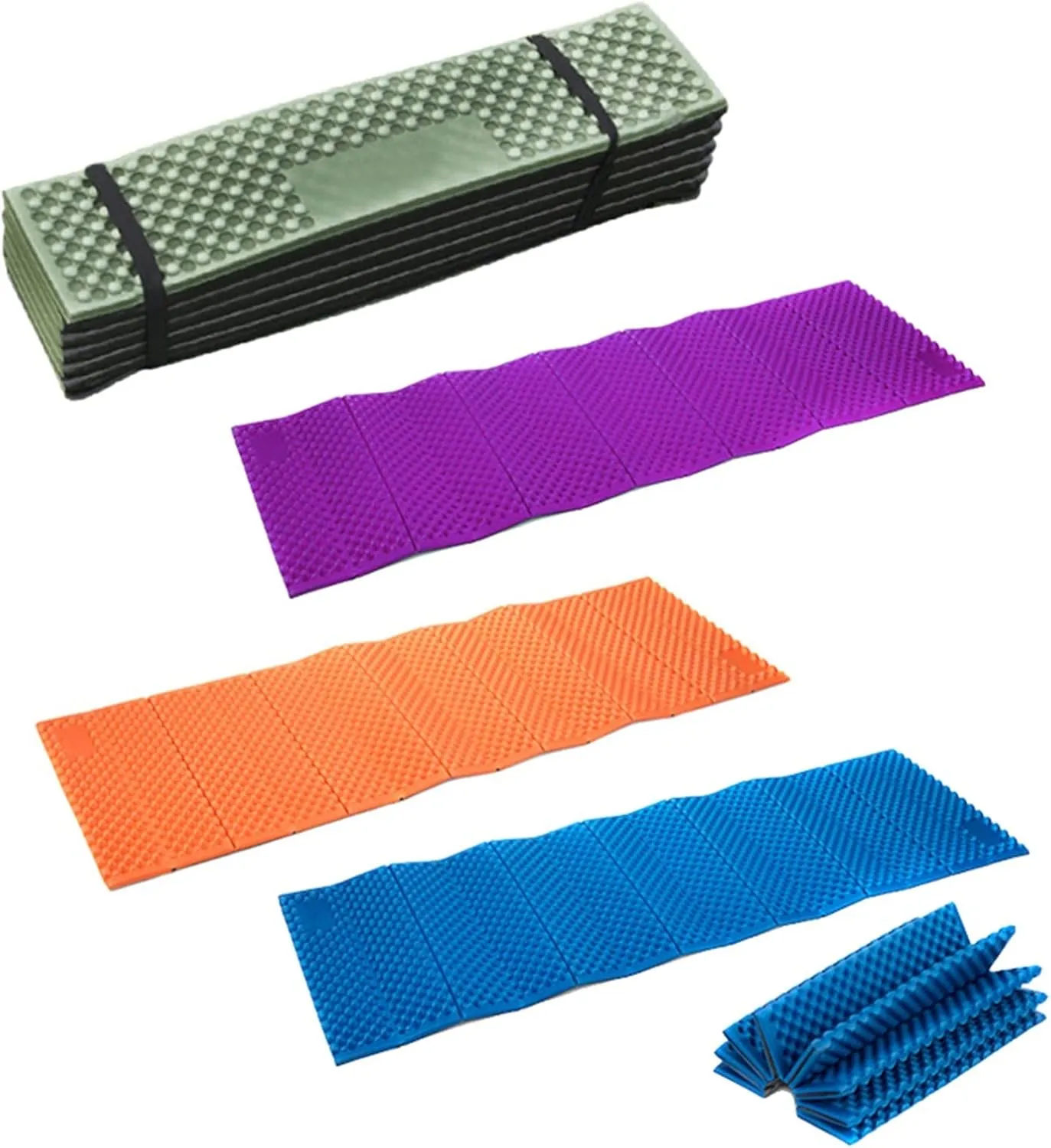Ultra Light Foam Camping Mat - Moisture-Proof Mattress for Picnic, Yoga, Hiking, and Beach (Color : Orange)