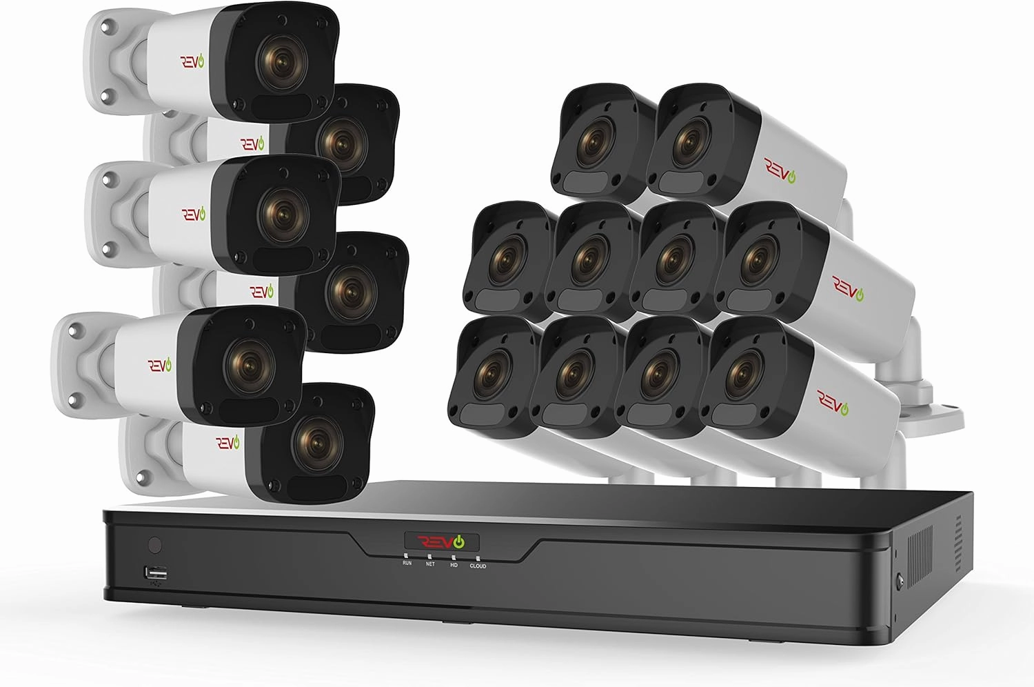 Ultra 16Ch. 4TB HDD 4K IP NVR Surveillance System - Fixed Lens 16 x 1080p IP Bullet Cameras - Remote Access via Smart Phone, Tablet, PC & MAC
