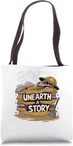 Unearth A Story 2026 dinosaur Tote Bag