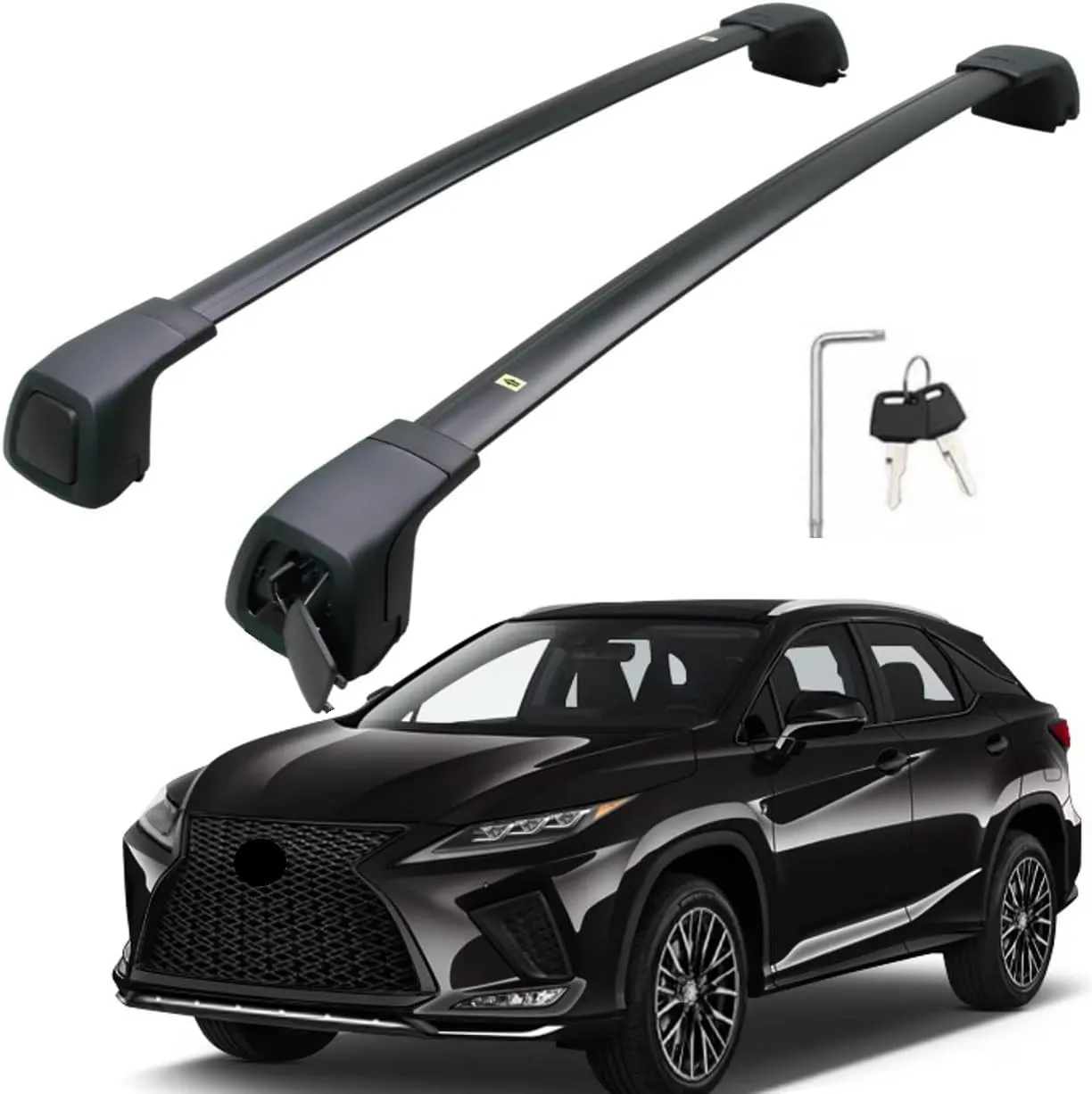 Upgraded Cargo Racks for 2016-2022 Lexus RX RX350 RX450H RX350L RX450HL Roof Rack Cross Bars Rail Luggage Carrier Lockable Accessories