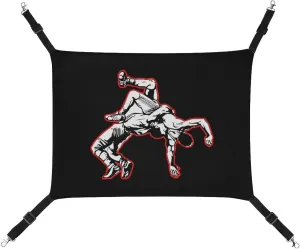 US Wrestling Cat Hanging Hammock Soft Breathable Pet Cage Dog Hammock with Adjustable Straps and Metal Hooks