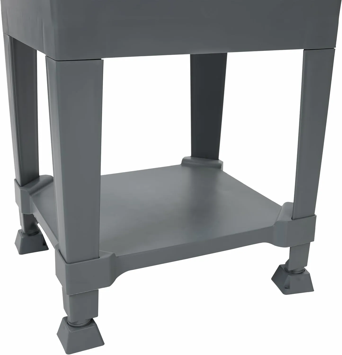 USA-Made Plastic Freestanding 24 in x 24-Inch UtilityTub Heavy Duty Compact Utility Sink Ideal for Workshop, Laundry Room, Garage, Greenhouse, Pet Wash Station (Grey)
