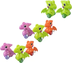 Vaguelly 8pcs Clockwork Dinosaur Plaything Creative Wind Up for Dinosaurs Stimulates Hand Eye Coordination Present Random Color